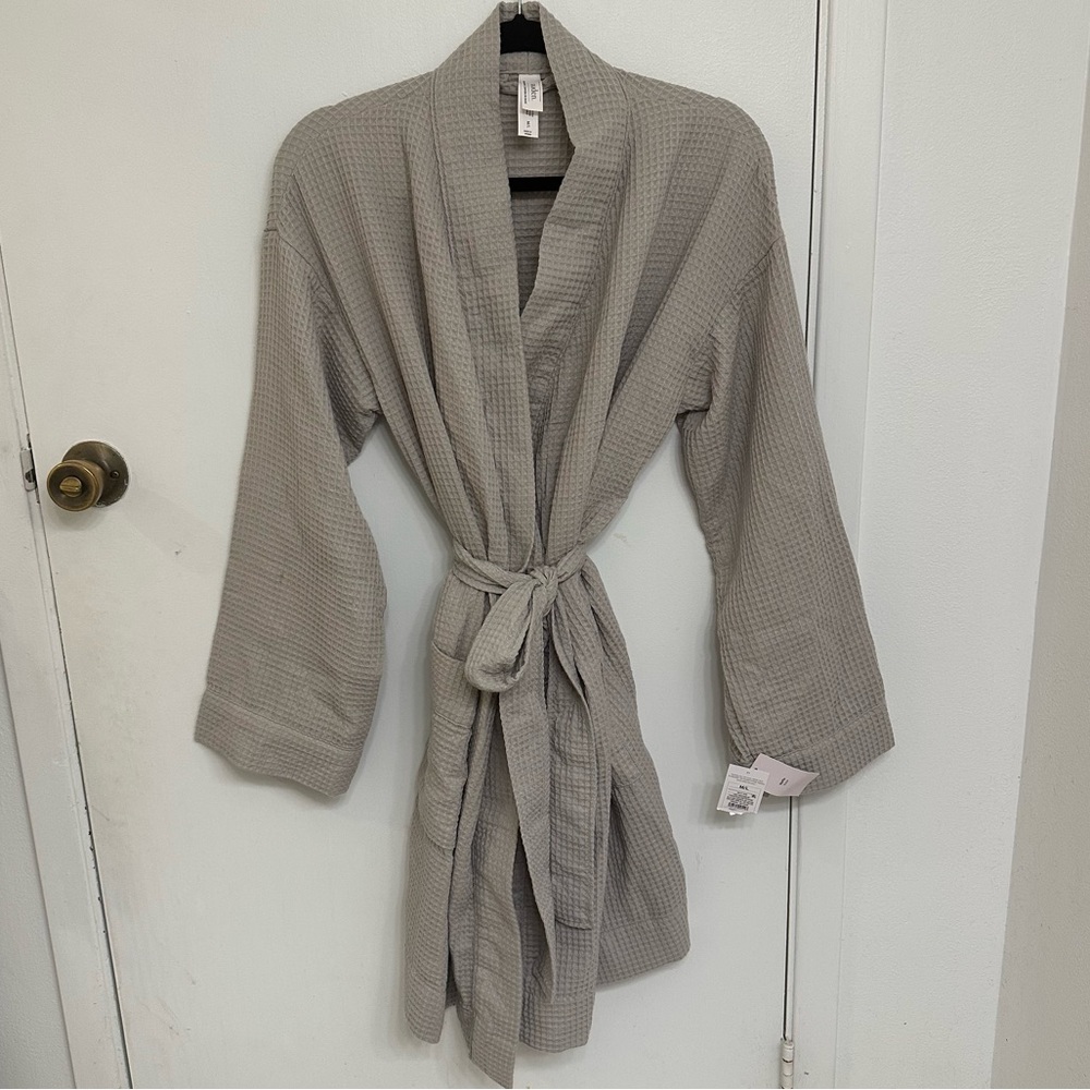NWT Auden/Target Grey Waffle Knit Robe